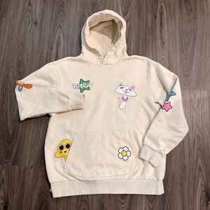 RIPNDIP Cream aop Graphic Hoodie Sweatshirt Men's Medium